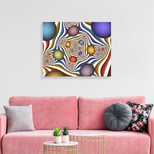 Het omhoog vliegen, Kleurrijk, Modern, Abstract Fr Canvas Afdruk (Insitu (Woonkamer))