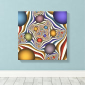 Het omhoog vliegen, Kleurrijk, Modern, Abstract Fr Canvas Afdruk (Insitu (Houten vloer))