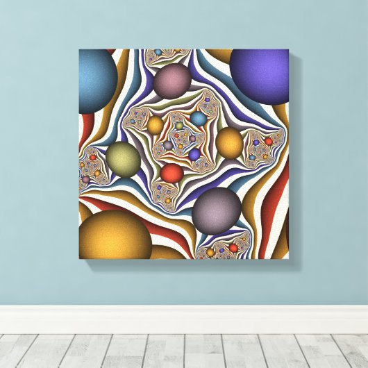 Het omhoog vliegen, Kleurrijk, Modern, Abstract Fr Canvas Afdruk (Insitu (Houten vloer))