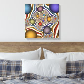 Het omhoog vliegen, Kleurrijk, Modern, Abstract Fr Canvas Afdruk (Insitu (Slaapkamer))