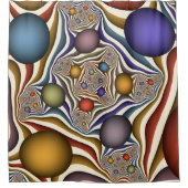 Het omhoog vliegen, Kleurrijk, Modern, Abstract Fr Douchegordijn (Voorkant)