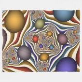 Het omhoog vliegen, Kleurrijk, Modern, Abstract Fr Fleece Deken (Voorkant (Horizontaal))