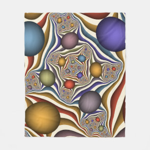 Het omhoog vliegen, Kleurrijk, Modern, Abstract Fr Fleece Deken