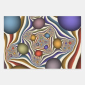 Het omhoog vliegen, Kleurrijk, Modern, Abstract Fr Inpakpapier Vel (Voorkant 2)