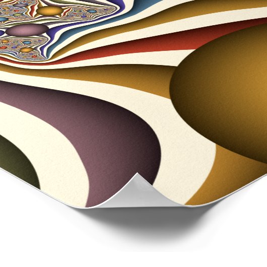 Het omhoog vliegen, Kleurrijk, Modern, Abstract Fr Poster (Hoek)