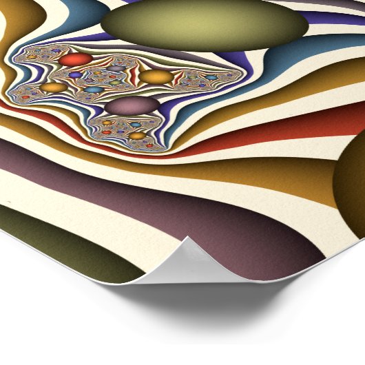 Het omhoog vliegen, Kleurrijk, Modern, Abstract Fr Poster (Hoek)