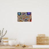 Het omhoog vliegen, Kleurrijk, Modern, Abstract Fr Poster (Keuken)