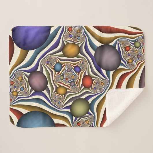 Het omhoog vliegen, Kleurrijk, Modern, Abstract Fr Sherpa Deken (Voorkant (horizontaal))