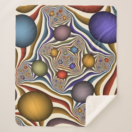 Het omhoog vliegen, Kleurrijk, Modern, Abstract Fr Sherpa Deken (Voorkant)