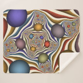 Het omhoog vliegen, Kleurrijk, Modern, Abstract Fr Sherpa Deken (Voorkant (horizontaal))