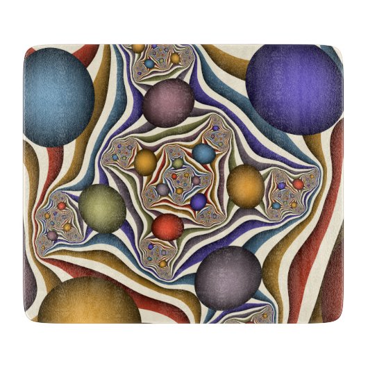 Het omhoog vliegen, Kleurrijk, Modern, Abstract Fr Snijplank (Voorkant)