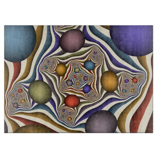 Het omhoog vliegen, Kleurrijk, Modern, Abstract Fr Snijplank (Voorkant)