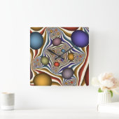 Het omhoog vliegen, Kleurrijk, Modern, Abstract Fr Vierkante Klok (Huis)