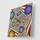 Het omhoog vliegen, Kleurrijk, Modern, Abstract Fr Vierkante Klok (Hoek)