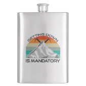 Het omlaag brengen is een verplichte bergbeklimmin flacon (Voorkant)