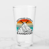 Het omlaag brengen is een verplichte bergbeklimmin glas (Voorkant)