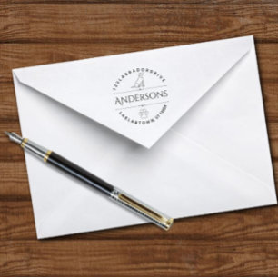Het omlijnde Adres van de Terugkeer van de Arbeids Zelfinktende Stempel