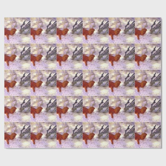 Het omlooppapier van de draak met de rand van de d cadeaupapier (Vlak)