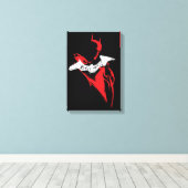 Het omtrek Batman Sprayf Canvas Afdruk (Insitu (Houten vloer))