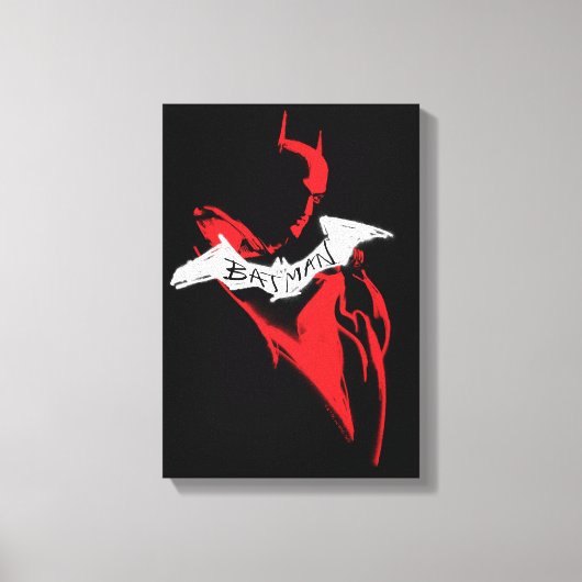 Het omtrek Batman Sprayf Canvas Afdruk (Voorkant)