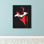 Het omtrek Batman Sprayf Canvas Afdruk (Insitu (Houten vloer))