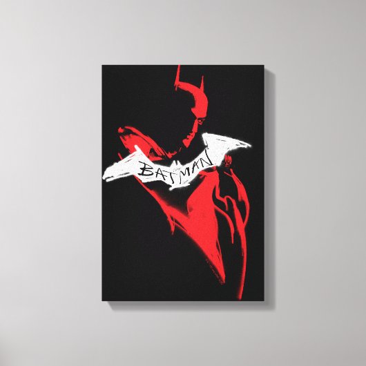 Het omtrek Batman Sprayf Canvas Afdruk (Voorkant)