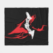 Het omtrek Batman Sprayf Fleece Deken (Voorkant (Horizontaal))