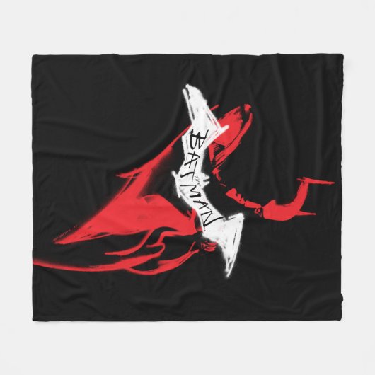 Het omtrek Batman Sprayf Fleece Deken (Voorkant (Horizontaal))