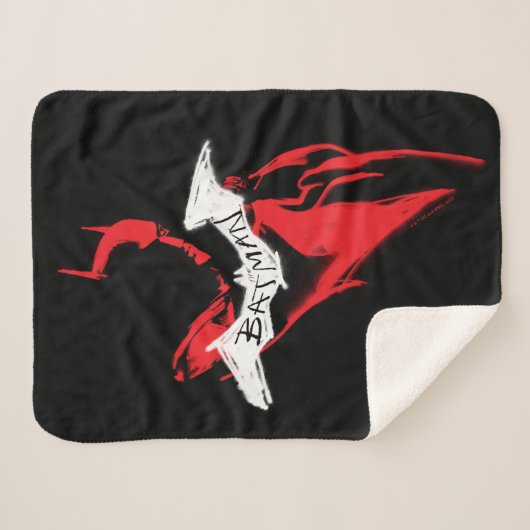 Het omtrek Batman Sprayf Sherpa Deken (Voorkant (horizontaal))