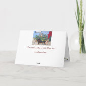 Het omvergeworpen Wenskaart van de Vakantie van de Feestdagen Kaart (Achterkant)