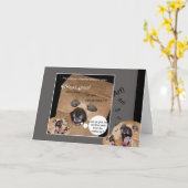 Het onbekende wenskaart van Keeshond Komic Kaart (Gele Bloem)