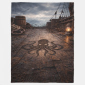 Het onbemand dek — Piratenschip scène Fleece Deken (Voorkant)