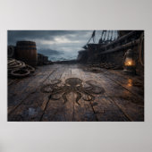 Het onbemand dek — Piratenschip scène Poster (Voorkant)