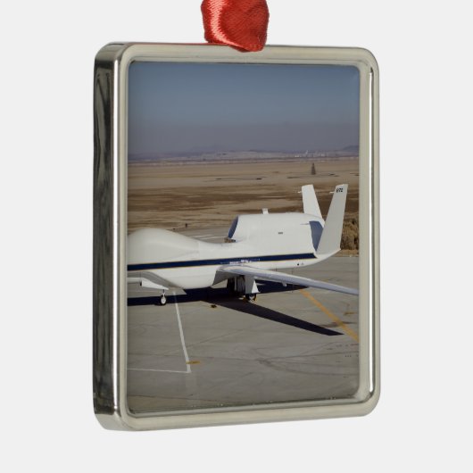 Het onbemande vliegtuig Global Hawk Metalen Ornament (Rechts)