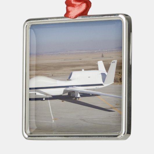 Het onbemande vliegtuig Global Hawk Metalen Ornament (Links)