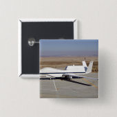 Het onbemande vliegtuig Global Hawk Vierkante Button 5,1 Cm (Voorkant /achterkant)