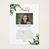 Het Onbevlekt Hart van Maria Begrafenis Kaart (Voorkant)