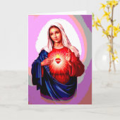 Het Onbevlekte Hart van de Maagd Maria Kaart (Gele Bloem)
