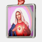 Het Onbevlekte Hart van de Maagd Maria Metalen Ornament (Links)