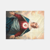 Het Onbevlekte Hart van Maria Fleece Deken (Voorkant (Horizontaal))