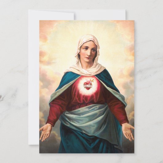 Het Onbevlekte Hart van Maria Kaart (Voorkant)