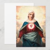 Het Onbevlekte Hart van Maria Kaart (Voorkant / Achterkant)