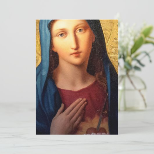 Het Onbevlekte Hart Van Maria Kaart (Staand voorkant)