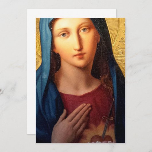 Het Onbevlekte Hart Van Maria Kaart (Voorkant / Achterkant)