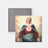 Het Onbevlekte Hart van Maria Magneet (Voorkant / Achterkant)