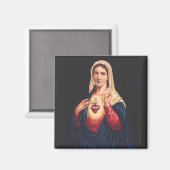 Het Onbevlekte Hart van Maria Magneet (Voorkant / Achterkant)