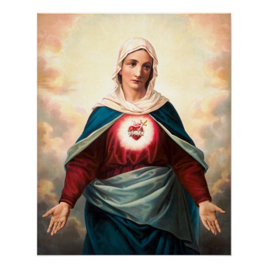 Het Onbevlekte Hart van Maria Perfect Poster (Voorkant)