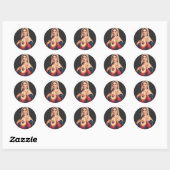 Het Onbevlekte Hart van Maria Ronde Sticker (Vel)