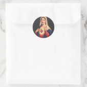 Het Onbevlekte Hart van Maria Ronde Sticker (Tas)