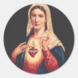 Het Onbevlekte Hart van Maria Ronde Sticker